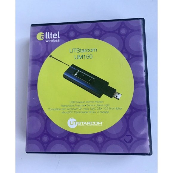 Alltel UTStarcom UM150 USB Wireless Modem Micro SD Card Reader Retractable Ant - Picture 1 of 6